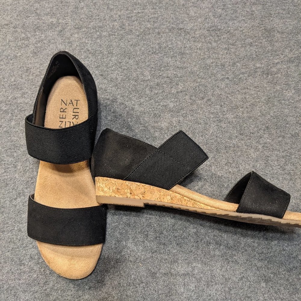 Naturalizer Rover Flat Sandal, Womens, Black NWT